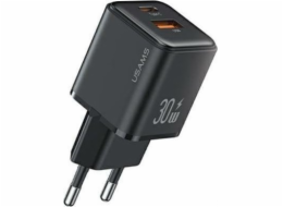 Usams nabíječka USB-C+ USB-A PD 3.0 30W Rychlá nástěnná nabíječka