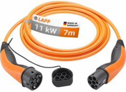 Nabíjecí kabel do auta LAPP Type 2, až 11 kW, 7 m, oranžový (5555934029)