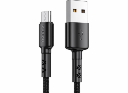 Vipfan USB-A - microUSB kabel 1,2 m černý (X02MK-1,2 m-černý)