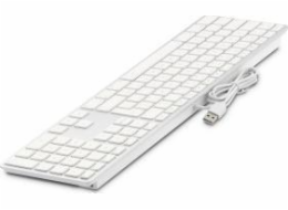 LMP USB klávesnice 110 kláves drátová USB klávesnice s 2x USB a hliníkovým horním krytem - portugalská