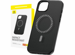 Magnetický kryt na telefon Baseus pro iPhone 15 Plus Baseus Fauxther Series (černý)
