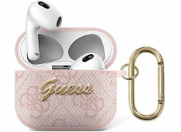 Ochranné pouzdro Guess Script Metal Collection pro AirPods 3 GUA34GSMP růžové