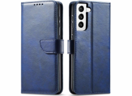 Elegantní kryt pouzdra Hurtel Magnet Case s funkcí chlopně a stojánku pro Samsung Galaxy S22 Ultra blue