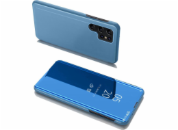 Flipový kryt Hurtel Clear View Case pro Samsung Galaxy S22 Ultra modrý