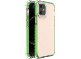 Hurtel Spring Armor gelové flexibilní pancéřové pouzdro s barevným rámečkem pro iPhone 12 mini zelený