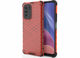 Hurtel Honeycomb Armored Case s gelovým rámem Xiaomi Redmi K40 Pro+ / K40 Pro / K40 / Poco F3 červená