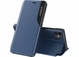 Elegantní pouzdro Hurtel Eco Leather View Case s flip krytem a funkcí stojánku pro iPhone 13 Pro Max modré