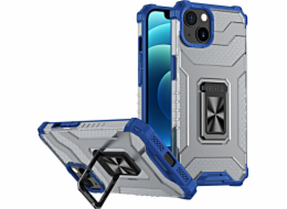 Kryt hybridního pouzdra Hurtel Crystal Ring Case + magnetický držák iPhone 13 mini modrý