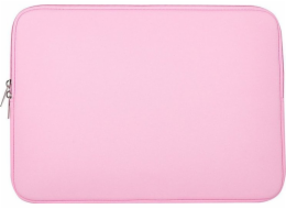 Pouzdro Hurtel Univerzální brašna na 15,6   notebook, zasouvací, organizér na tablet počítač, růžová