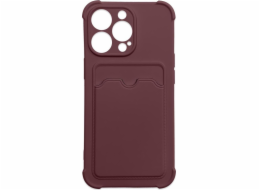Hurtel Card Armor Case Case Cover pro iPhone 13 Pro Card Wallet Silicone Armor Air Bag Case Raspberry