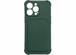 Hurtel Card Armor Case Cover pro iPhone 12 Pro Card Wallet Silicone Armor Air Bag Cover Green