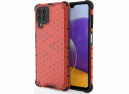 Pancéřové pouzdro Hurtel Honeycomb s gelovým rámečkem pro Samsung Galaxy A22 4G červené