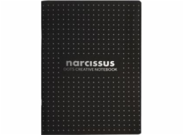 Zápisník Narcis A4/48K dot černý (6 ks) NARCISSUS