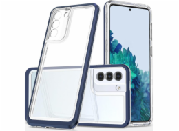 Pouzdro Hurtel Clear 3v1 pro Samsung Galaxy S22+ (S22 Plus) gelový kryt s rámečkem modrý