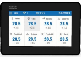 TECH-CONTROLLERS Ovládací panel + WiFi modul M-9r TECH Controllers WG.11.0250 drátová černá