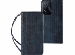 Pouzdro Hurtel Magnet Strap Case pro Xiaomi Redmi Note 11 Pro Cover Wallet + Mini Lanyard Pendant Blue