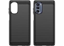 Hurtel Carbon Case Case pro Motorola Moto G62 5G flexibilní silikonový karbonový kryt černý