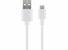 Goobay USB-A - microUSB USB kabel 1 m Bílá (4040849438370)