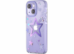 Pouzdro Kingxbar Kingxbar Heart Star Series iPhone 14 Plus, pouzdro fialové hvězdy