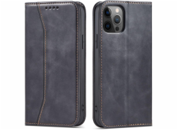 Hurtel Magnet Fancy Case Case pro iPhone 12 Pro Max Cover Card Wallet Card Stand Black