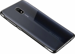 Hurtel Clear Color pouzdro gelový kryt pouzdro s kovovým rámečkem Xiaomi Redmi 8A černé