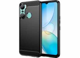 Hurtel Carbon Case Case pro Infinix Hot 12 Pro flexibilní silikonový karbonový kryt černý