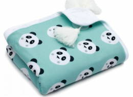 Bavlněná deka z buničiny pro děti a miminka (smajlíci z máty pandy)