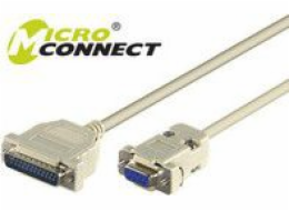MicroConnect DB-9 - DB-25, 3m, šedá (IBM029)