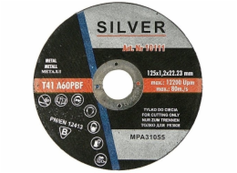 Stříbrný kovový řezný kotouč 125 x 1,6 x 22,2 mm (10112)