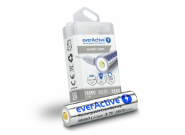 Baterie everActive 18650 3,7V Li-ion 2600mAh micro USB s ochranným BOXEM