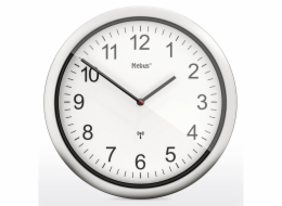 Mebus 19809 radio wall clock white/silver