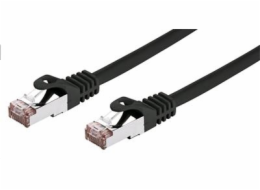 C-TECH Kabel patchcord Cat6, FTP, černý, 2m