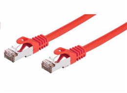 C-TECH Kabel patchcord Cat6, FTP, červený, 0,5m