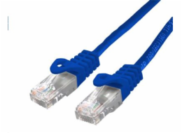 Kabel C-TECH patchcord Cat6, UTP, modrý, 0,25m