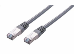 C-TECH Kabel patchcord Cat5e, FTP, šedý, 15m