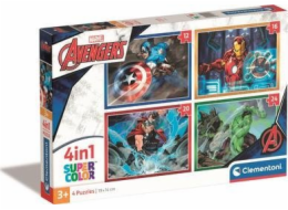 Clementoni CLE puzzle 4v1 Marvel Avengers 21525