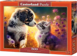 Castorland Puzzle 500 dílků Kotě pes nový přítel?