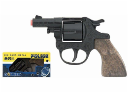 Malý kovový policejní revolver Gonher 8 nábojů - 239883
