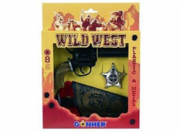 Gonher Sada kovbojského revolveru s pouzdrem a odznakem - 239852