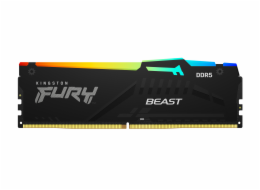 Kingston FURY Beast RGB - DDR5 - modul - 16 GB - DIMM 288-pin - 6400 MHz / PC5-51200 - CL32 - 1.4 V - bez vyrovnávací paměti - on-die ECC - černá