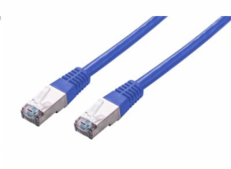 C-TECH kabel patchcord Cat5e, FTP, modrý, 0,25m