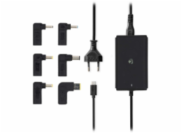 NEDIS univerzální adaptér k notebooku/ 65 W/ 5 / 9 / 12 / 15 / 20 V DC/ 2.4 / 3.0 / 3.25 A/ USB-C