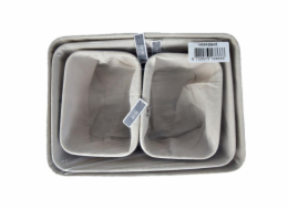 Sada úložných košíků 4 ks bílá KO-HX9100621