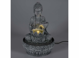 Fontána pokojová s LED osvětlením 29 cm Budha černá KO-795202330cern