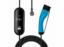 Akyga Napájecí kabel pro elektromobily Type 2, LCD displej, Control Box, 1-fázový 16A 3.8kW, délka 5m