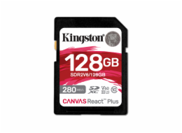 Kingston Canvas React Plus/SDHC/128GB/UHS-II U3 / Class 10