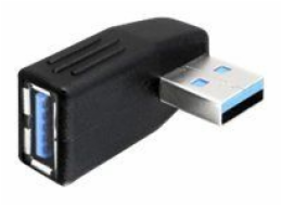 DeLock adaptér USB 3.0 samec - USB 3.0 samice pod úhelem 270° horizontálně