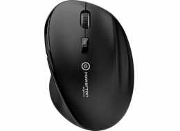 Myš Powerton Myš Powerton CLOE, 1600DPI, 2,4 [GHz], optická, třída 6, bezdrátová, černá, 1 ks AA, ergonomická