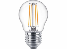 LED žárovka PHILIPS, P45, E27, 4,3 W, 470 lm, 2700 K