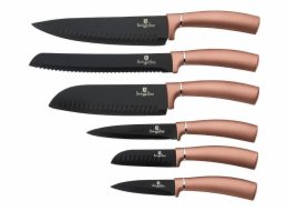 Sada nožů s nepřilnavým povrchem 6 ks Rosegold Metallic Line BH-2543